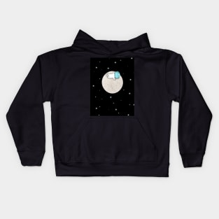 Cat On A Moon Kids Hoodie